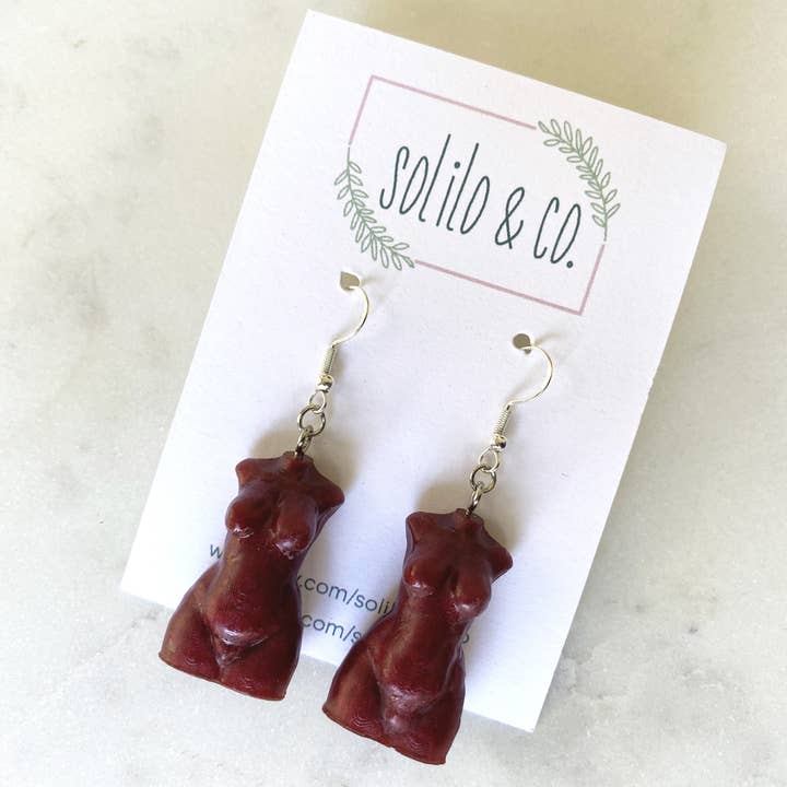 Solilo & Co - Vente Boucles d'oreilles pendantes - Boucles d'oreilles Déesse Curvy et Grande Taille8