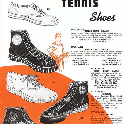 Art Print SH-54 Tennis Shoes for wholesale by Found Image Press