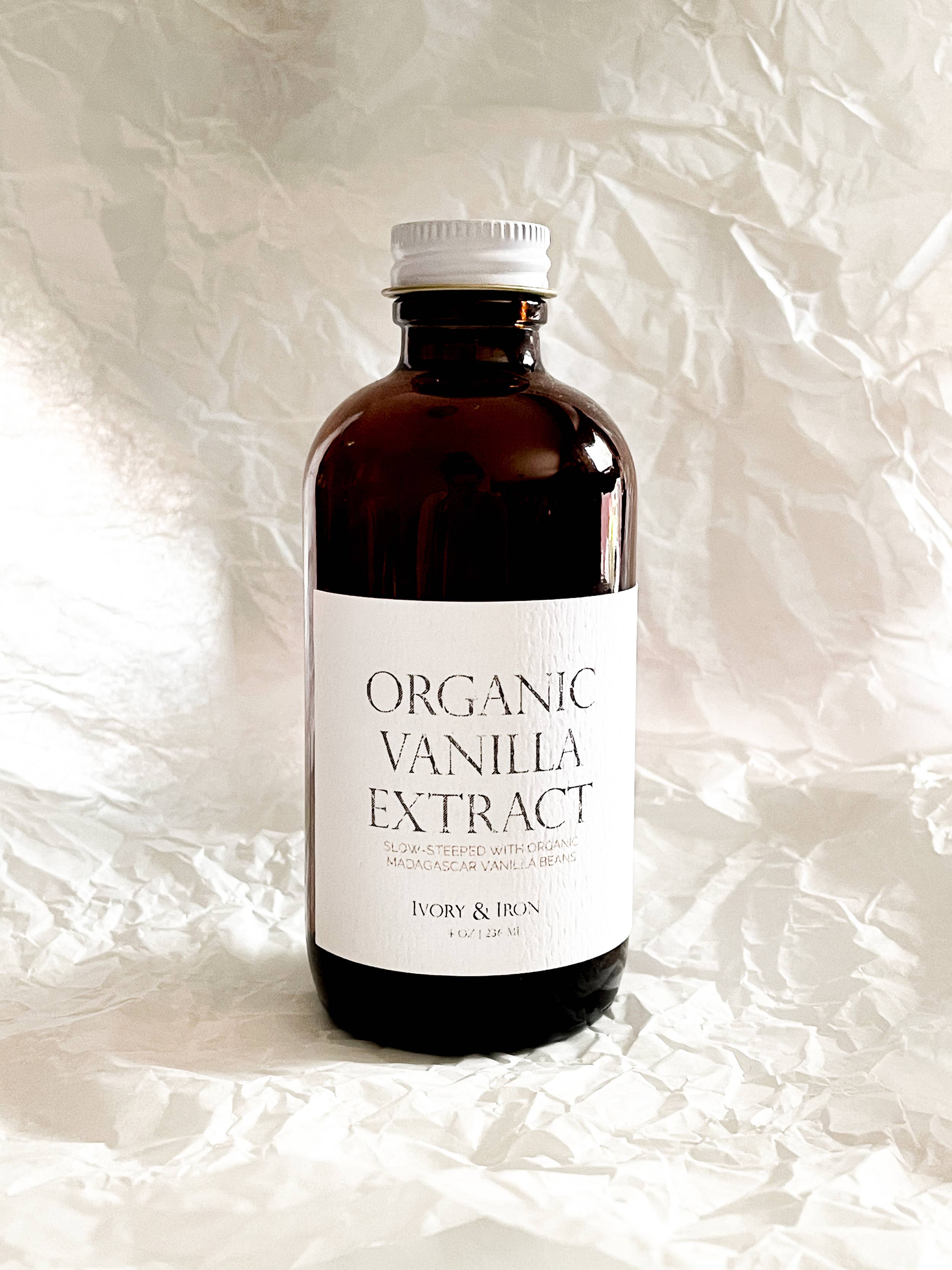 IVORY & IRON - Wholesale Vanilla/Fruit Extract - Organic Madagascar Vanilla Extract 4 oz NON-GMO4