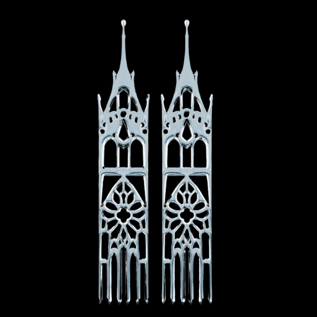 Inchoo bijoux inc - Wholesale Dangle Earrings - Sterling Silver Moon Cathedral Temple Earrings0