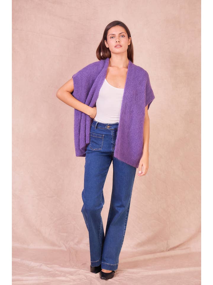 Calie Paris - Wholesale Cardigan – Women’s - Sleeveless Mohair Blend Sweater