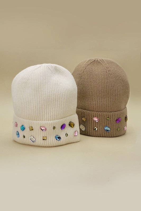 JOSSLYN by wall to wall - Venta al por mayor Gorro de lana - Mujer - GORRO ADORNADO CON PIEDRAS DE COLORES CON JOYAS | 40BN9060