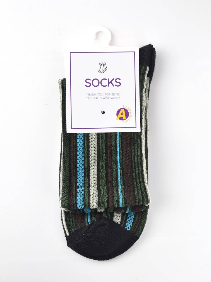 Funkyrel® Atzbranding Limited – Engroshandel Strømper - Dame – Rufia – Boheme strømper med farverige striber