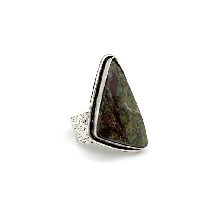 Anju Jewelry - Venta al por mayor Anillos grandes/de cóctel - Anillo de piedra semipreciosa Kashi hecho a mano - Piedra de dragón