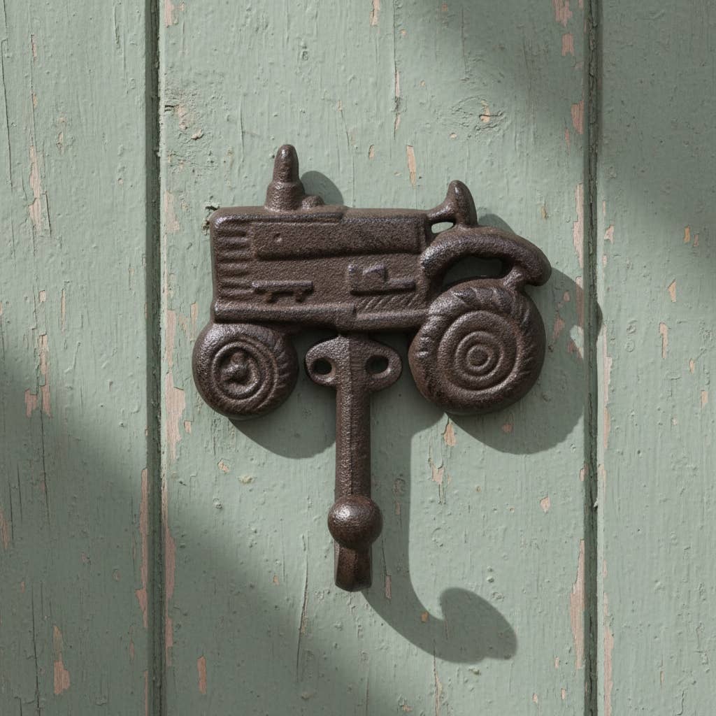 Iron & Blossom – wholesale Väggkrok – Charmig krok av gjutjärnstraktor - Rustik lantlig väggdekoration