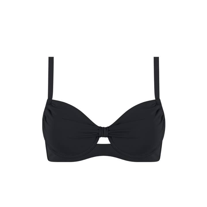 Black Chlamys Varia Minimizer Bikini Top Special Size-Black for wholesale on Faire