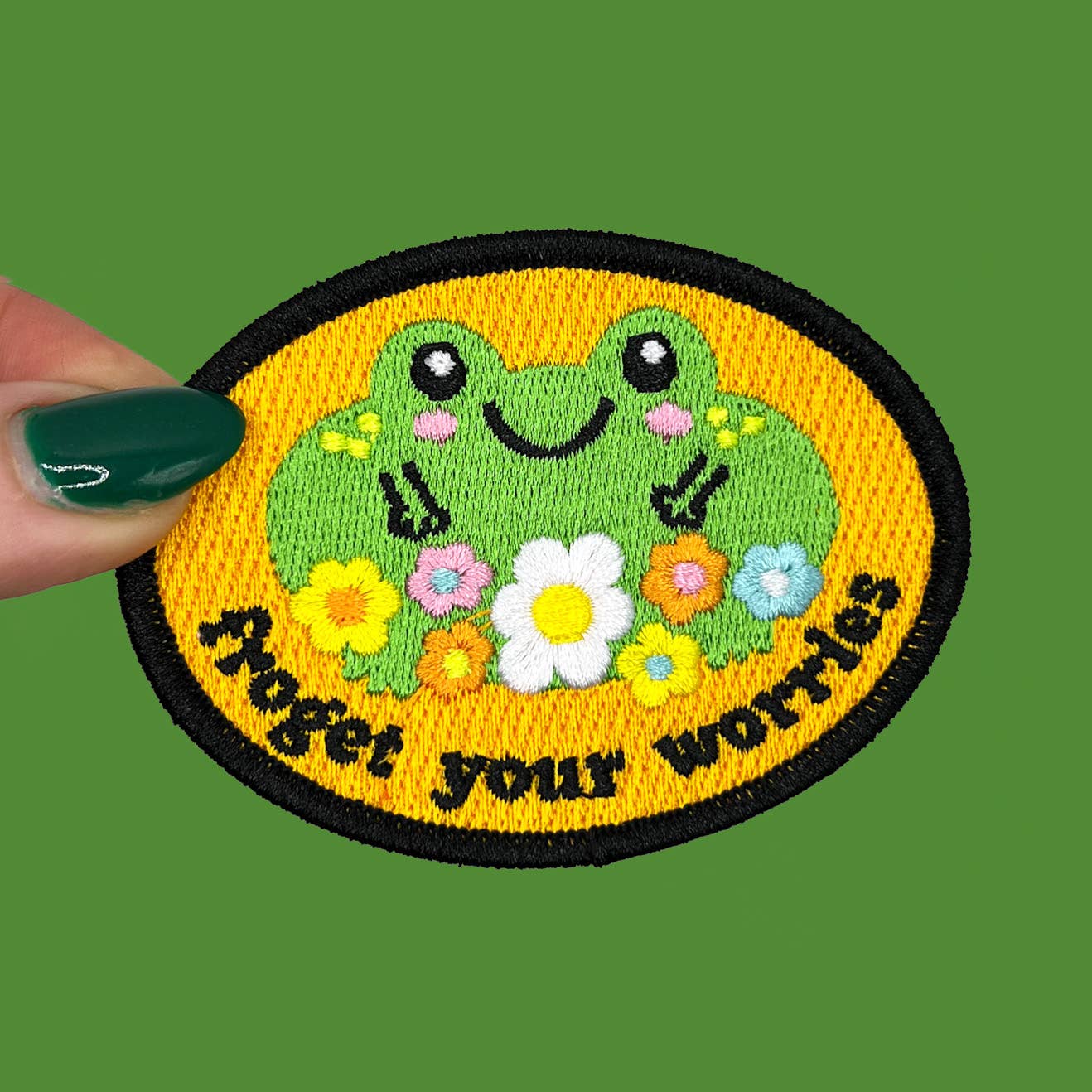 Wokeface - Wholesale Patch - Patch - Froget Your Worries Frog1