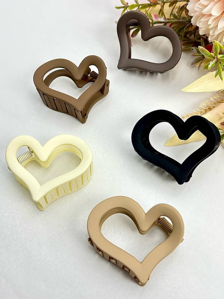 Mini heart hair clip 5cm YH40 for wholesale by BYREN | ÉLINE L'ATELIER