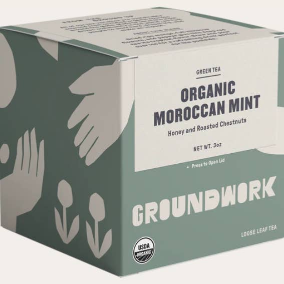Moroccan Mint Organic Loose Leaf Green Tea for wholesale by Groundwork Coffee Roasters
