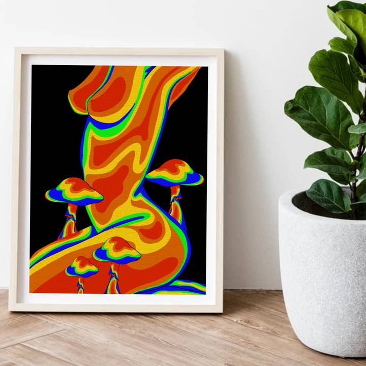 Body Amongst the Mushrooms for wholesale by Danielle's Illustrations @danigdoodle