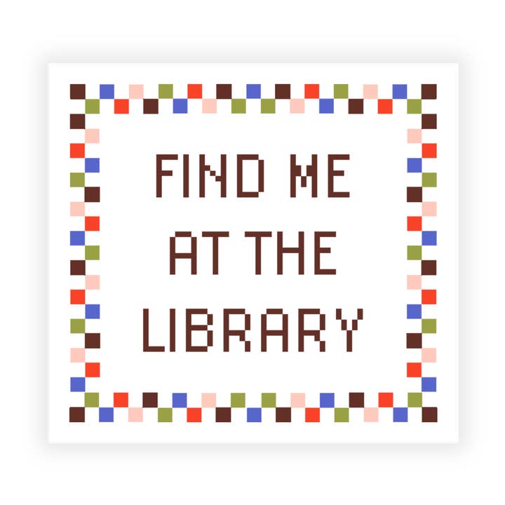 Library Sticker for wholesale by Laura Supnik