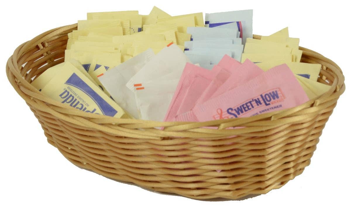 FIXTUREDISPLAYS - Wholesale Basket - 7"w Oval Woven Basket 1200191