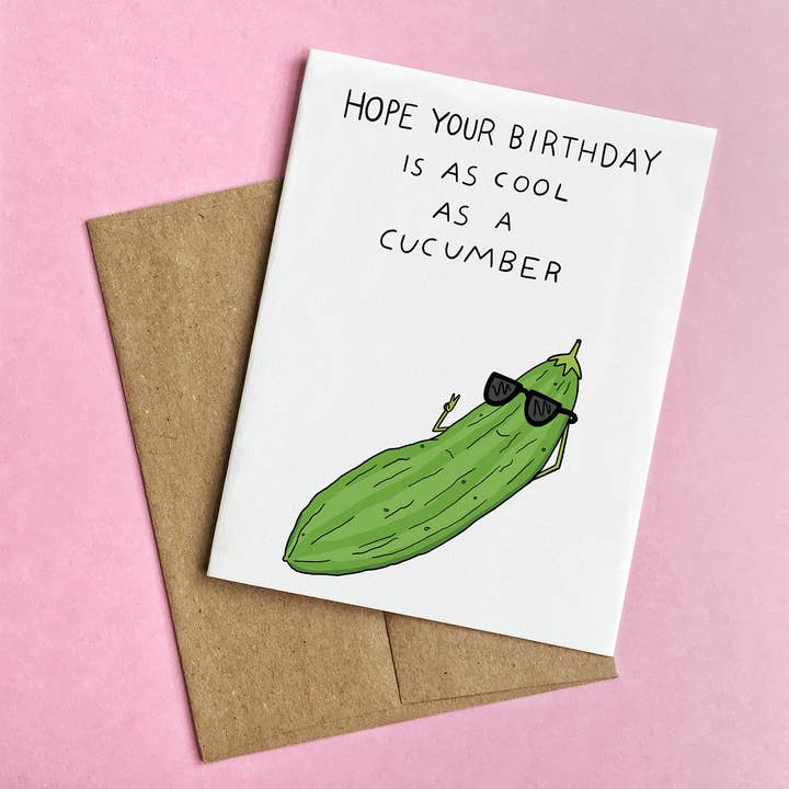 Koel als een Komkommer Verjaardagskaart voor wholesale door Aviate Press