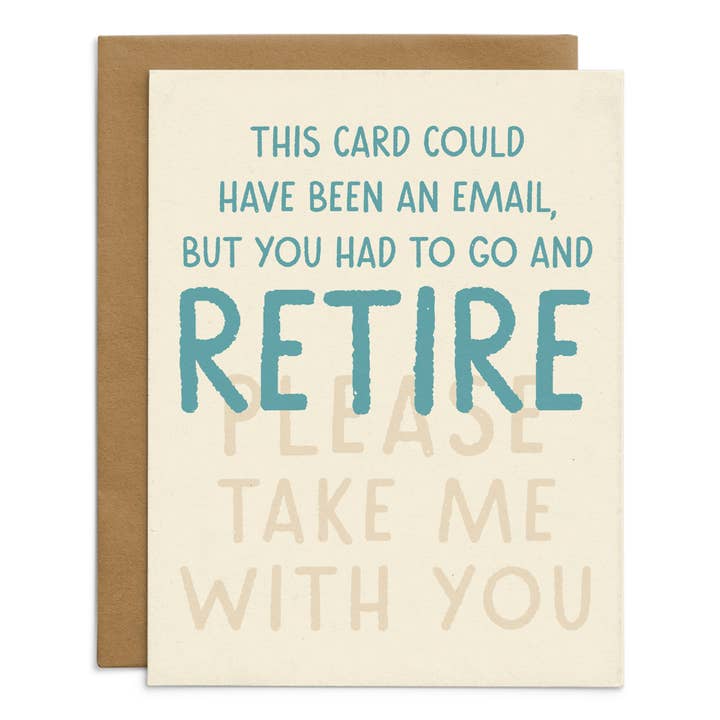 Could Have Been An Email Retirement Card for wholesale by Starfangled Press
