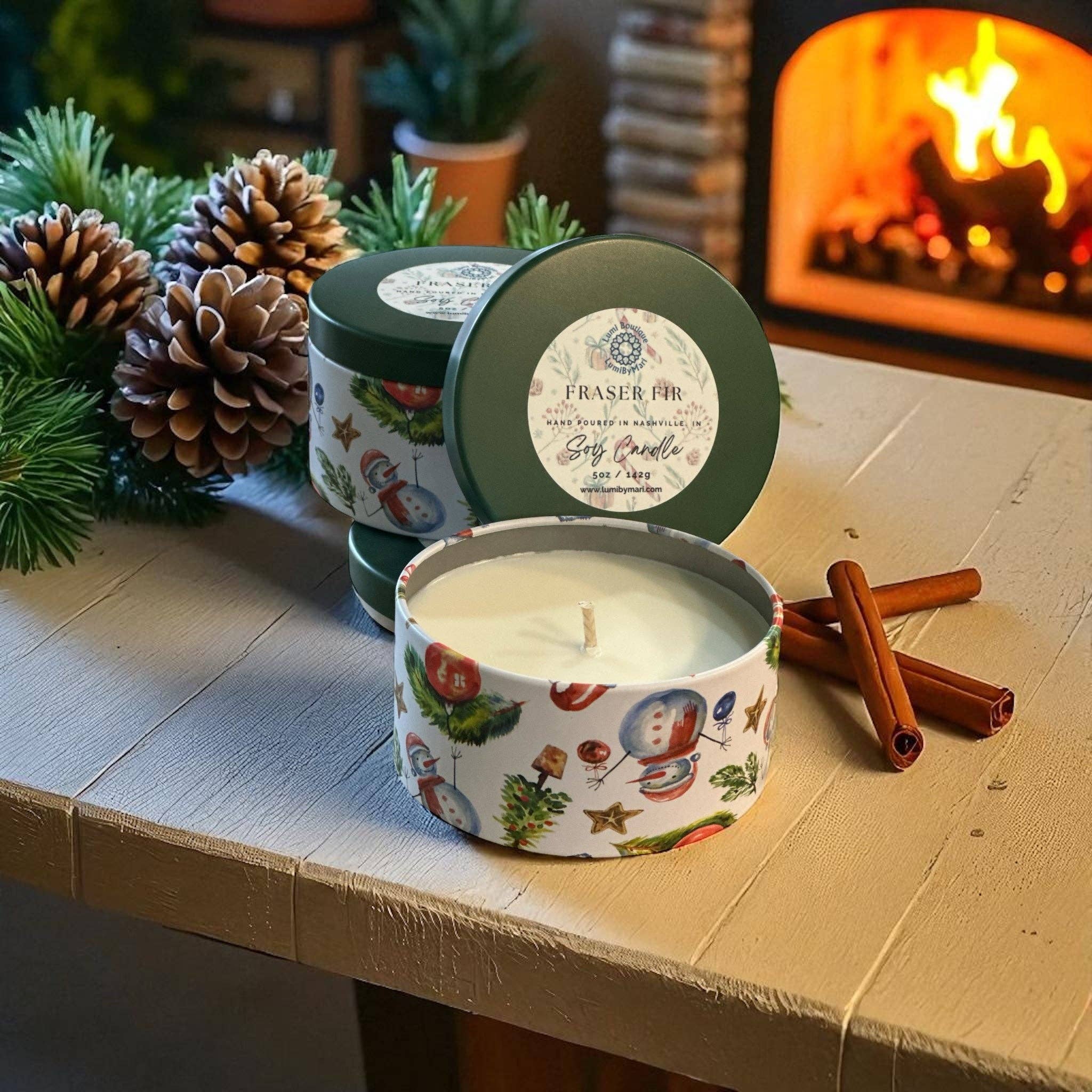 LumiByMari - Wholesale Travel Candles - Christmas Candle Tin1