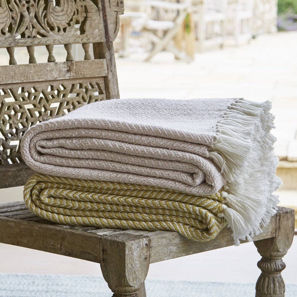 Weaver Green - Wholesale Throw Blanket - Gooseberry Herringbone Blanket2