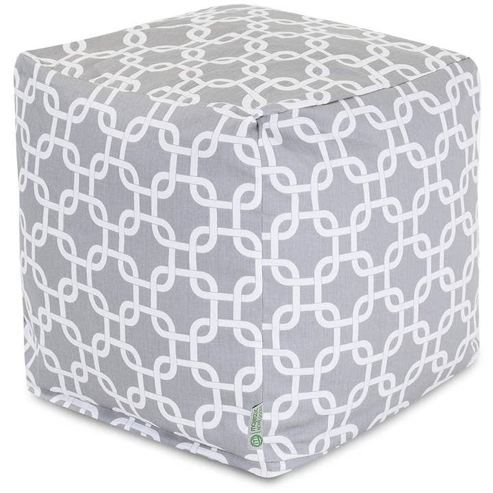 Pouf cube gris Links de Majestic Home Goods pour la vente par Majestic Home Goods