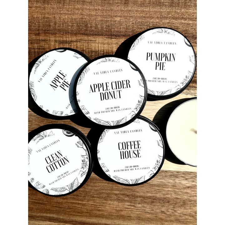 Val Viola Candles - Wholesale Travel Candles - Travel Tin Soy Candle – 2 oz | Mini Aromatherapy Candle5