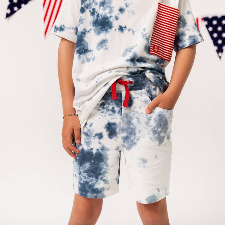 Kids Shorts - Cloud Tie Dye for wholesale by RAGS