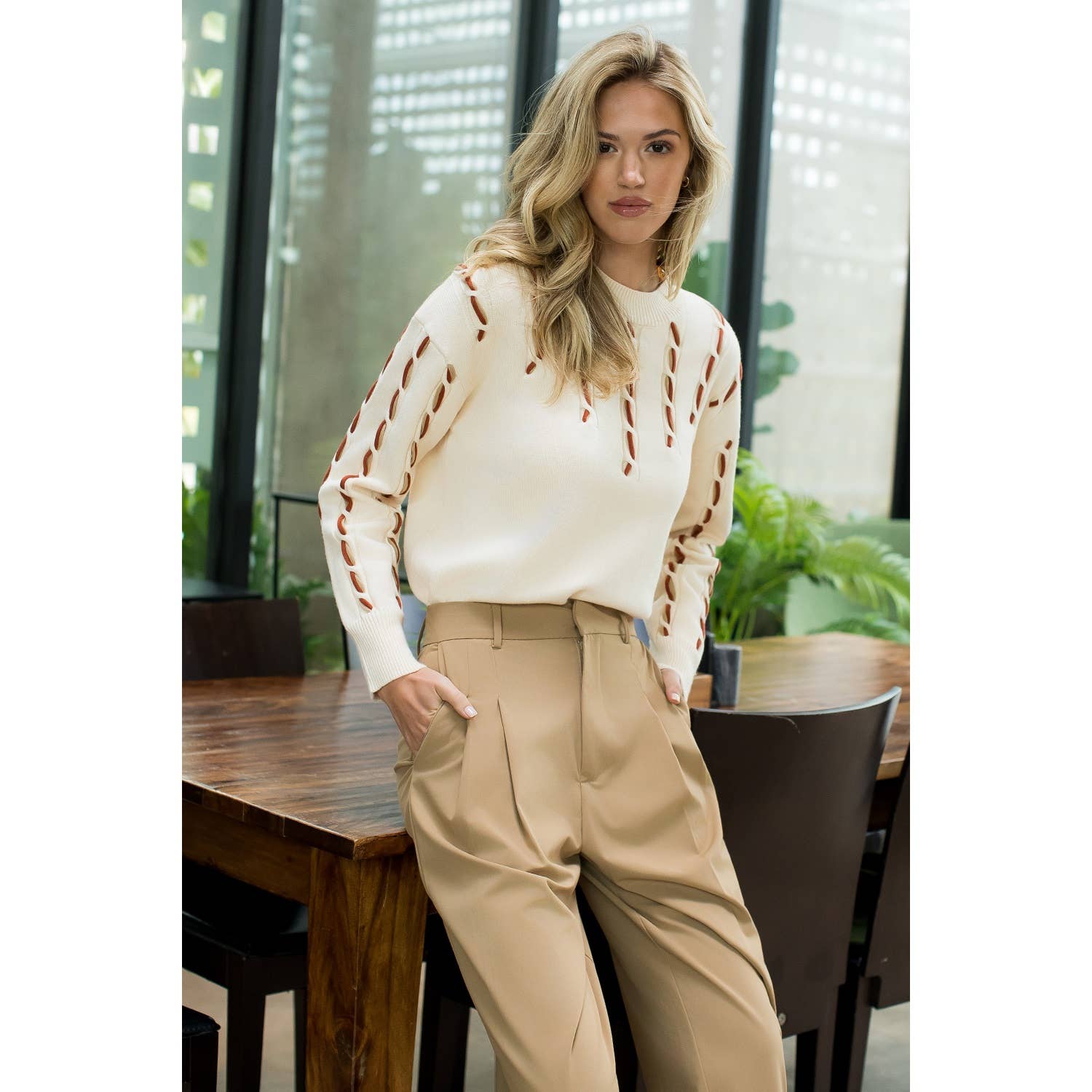 CREAM Long Sleeve Knit Sweater for wholesale on Faire5