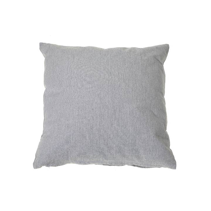 Chambray Cushion With Zipper Light Gray for wholesale by IH Casa Decor