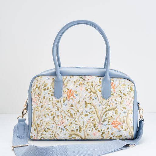 Fable England - Wholesale Handtas met handvat - Dames - FABLE Eloise grote bowlingtas - Irisblauw