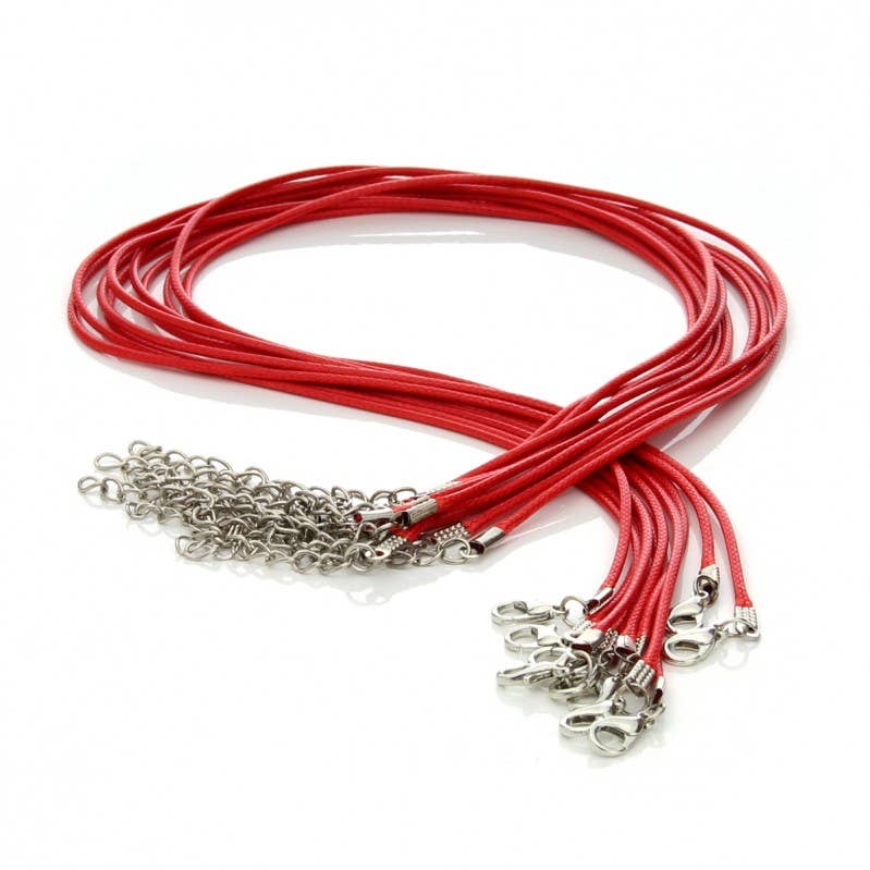 UniArt - Wholesale Knutselbenodigdheden - Set van 10 gewaxte nylondraad koorden van 1,5 mm met verlengketting2