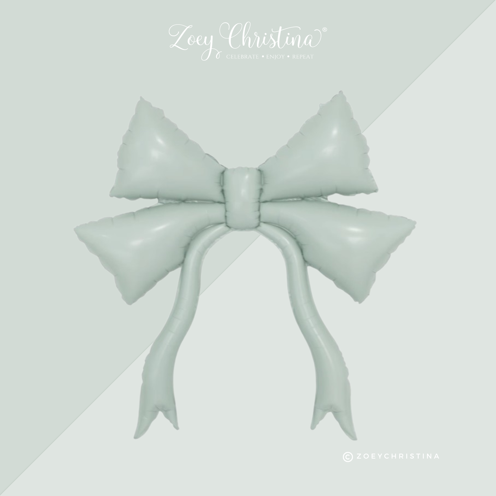 Zoey Christina - Vendita all'ingrosso A palloncino - Palloncino in Foil a Forma di Fiocco Oversize – 119 cm x 119 cm – Solo Riempimento ad Aria10