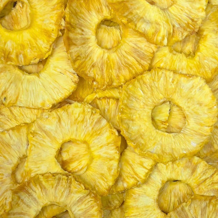 Dehydrated Pineapple Slices - BULK (1kg) for wholesale by Fruit and Nut Co.