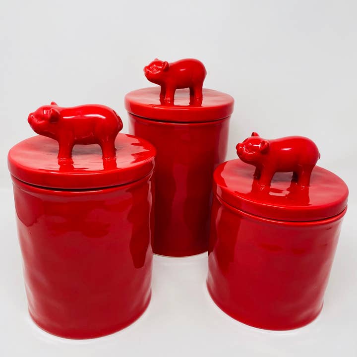 Drew Derose Design - Wholesale Canister Set - Piggy Canister Set