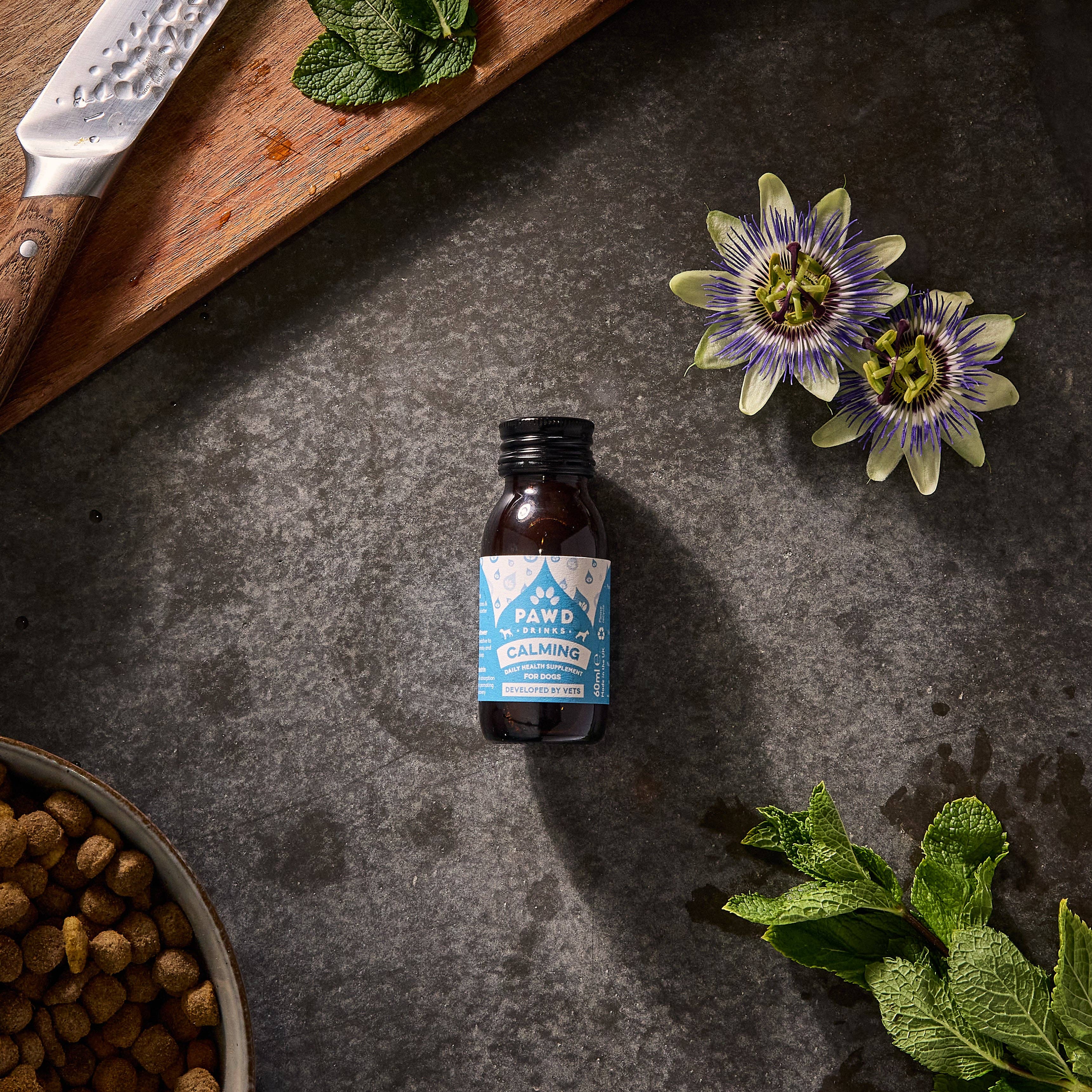 PAWD Drinks – wholesale Pet supplement – Dog – Calming (7 x 60ml) (Trial)1