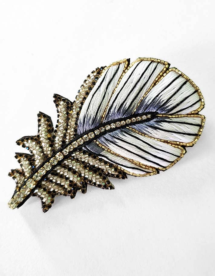 Céleste Mogador - Wholesale Brooch - Silver Feather Brooch2