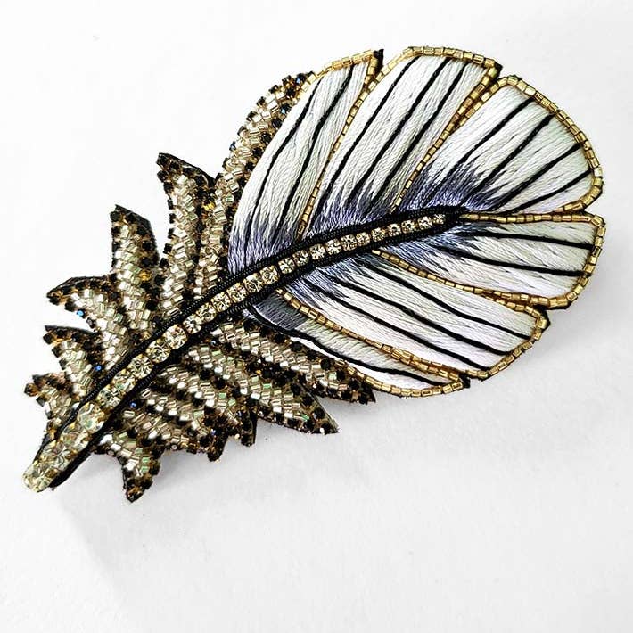 Céleste Mogador - Wholesale Brooch - Silver Feather Brooch2