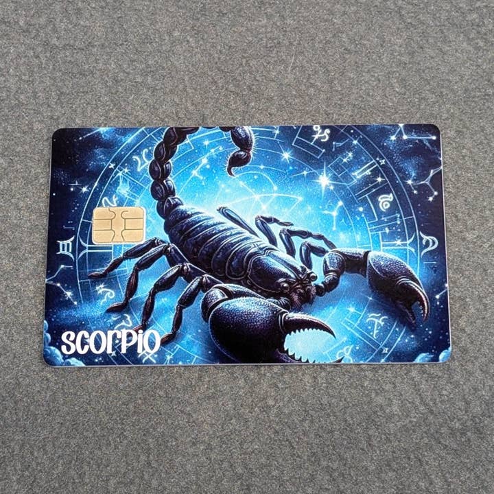 Sticker, Skin, Cover voor Credit/Debetkaart met Schorpioen Sterrenbeeld voor wholesale door JTV Designs