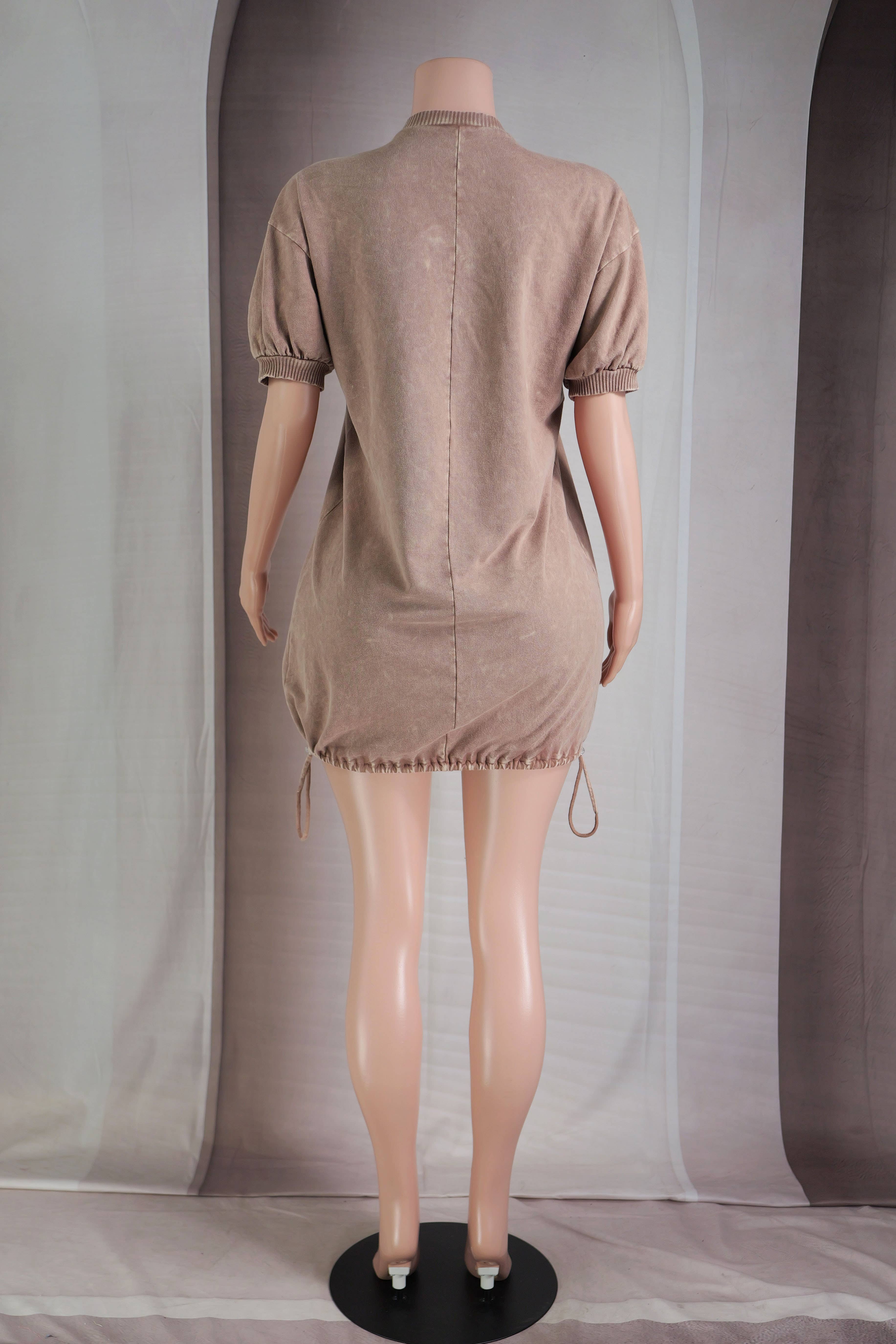 Dalia Studio - Vendita all'ingrosso Vestito - Donna - ABITO GRAFICO STILE MAGLIA SPORTIVA LAVAGGIO MINERALE5