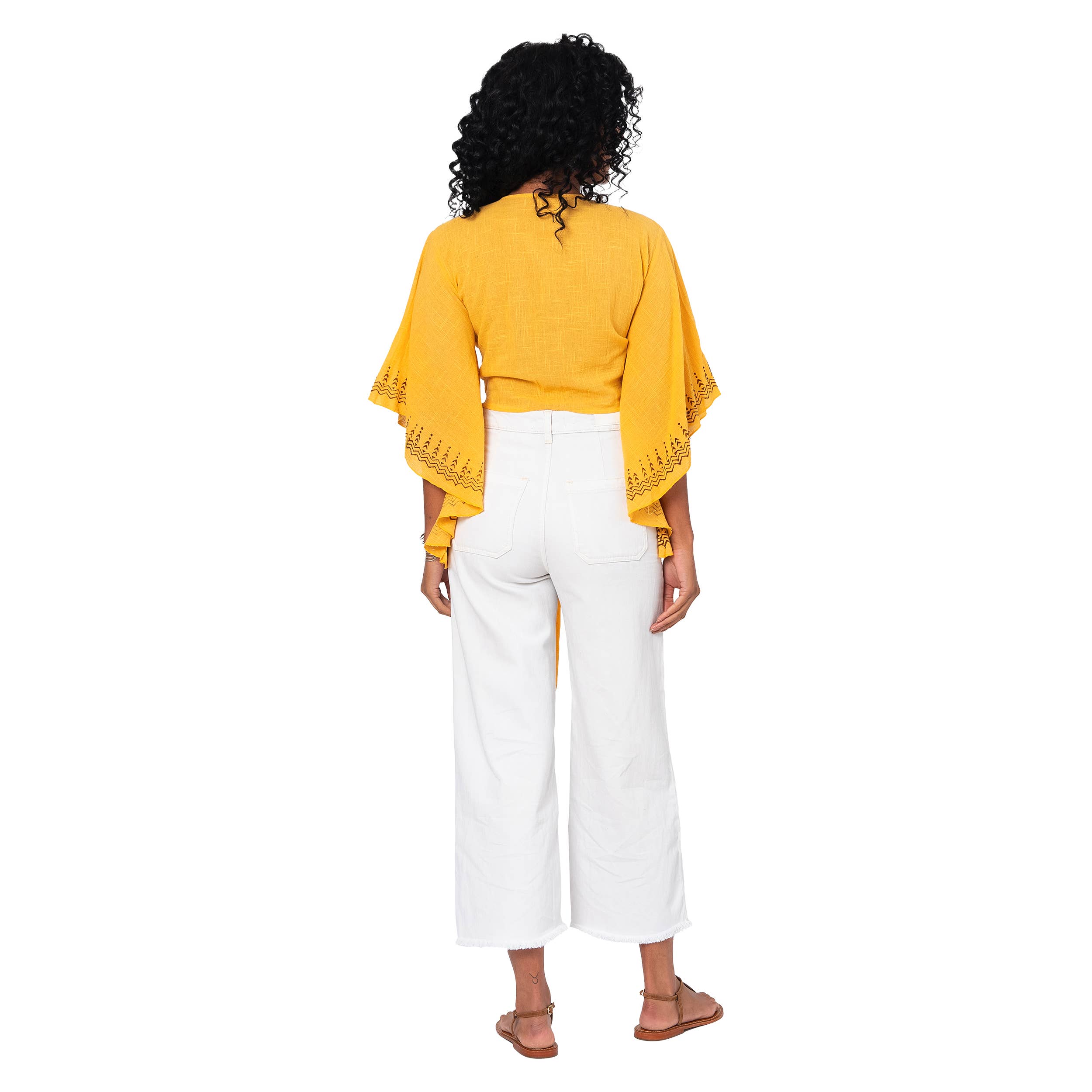 La Mano Boho - Vendita all'ingrosso Camicetta - Donna - TOP ESTIVO A MANICHE LUNGHE CORTO MBTOP3002C1