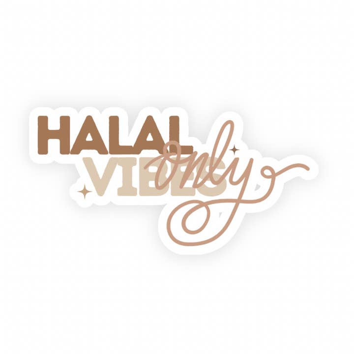 Halal Vibes Only Sticker for wholesale by Maryams Corner