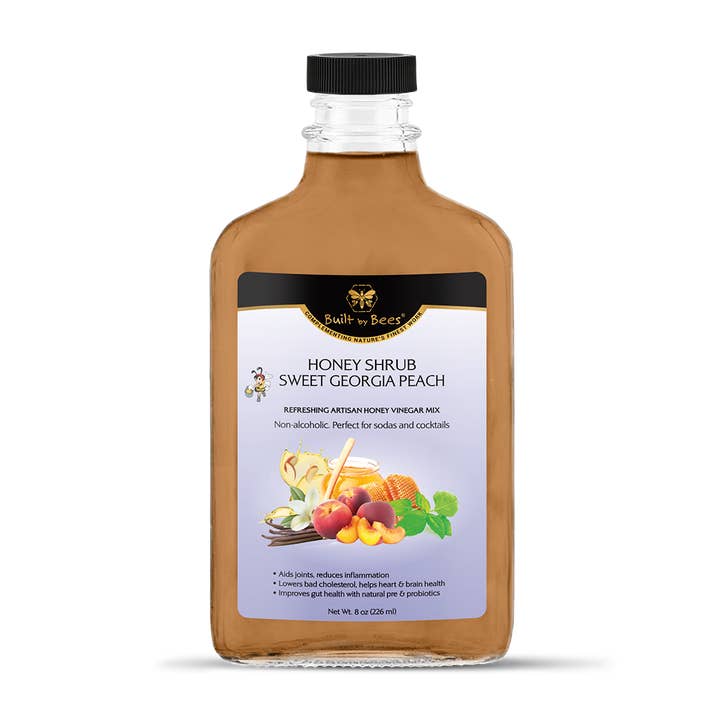 Sweet Georgia Peach Honey Cocktail Mix for wholesale by Built by Bees