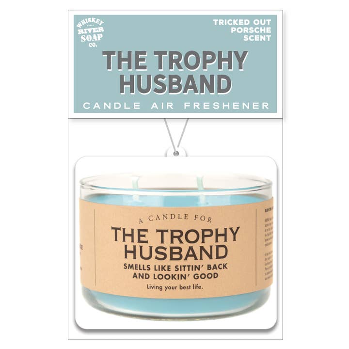 Whiskey River Soap Co. - Wholesale Car Freshener - Unisex - Trophy Husband Air Freshener | Funny Car Air Freshener