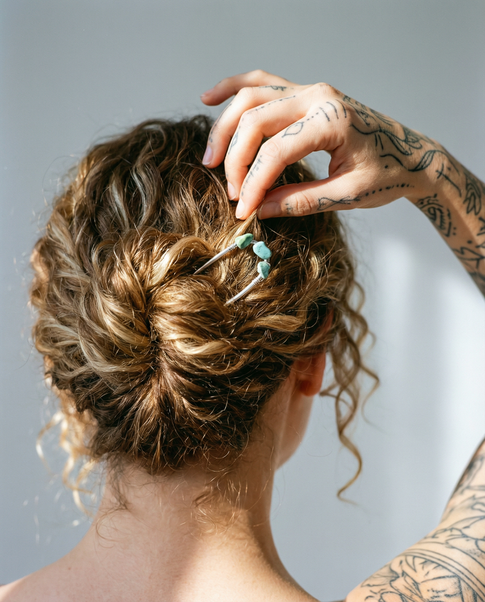 Fluff Hardware – wholesale Hair pin – Turquoise Hair Fork2