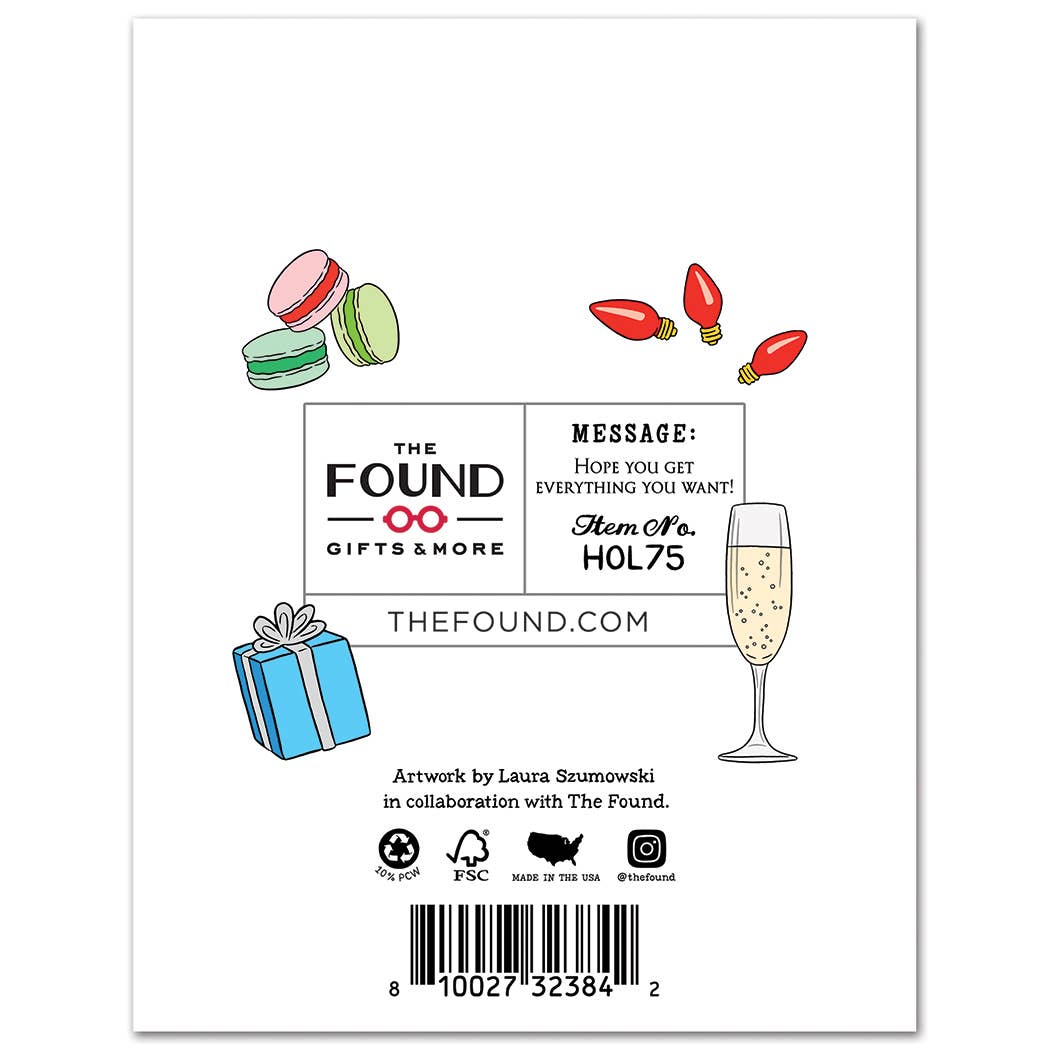 THE FOUND - Wholesale Season's Greetings Card - Jennifer Coolidge White Lotus High End Holiday Card2