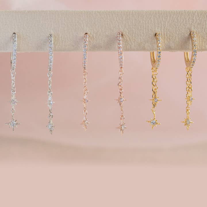 Girls Crew - Wholesale Dangle Earrings - Skyshower Hoops3