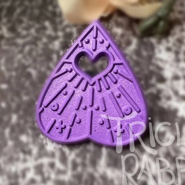Pink Heart Ouija Planchette Pin for wholesale by Triclops Rabbit