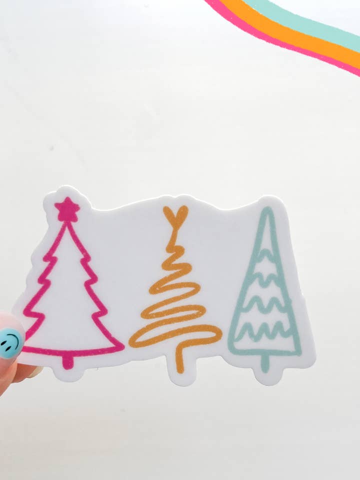 Christmas Tree vinyl sticker | , matte sticker for wholesale by ReggieDesignCo