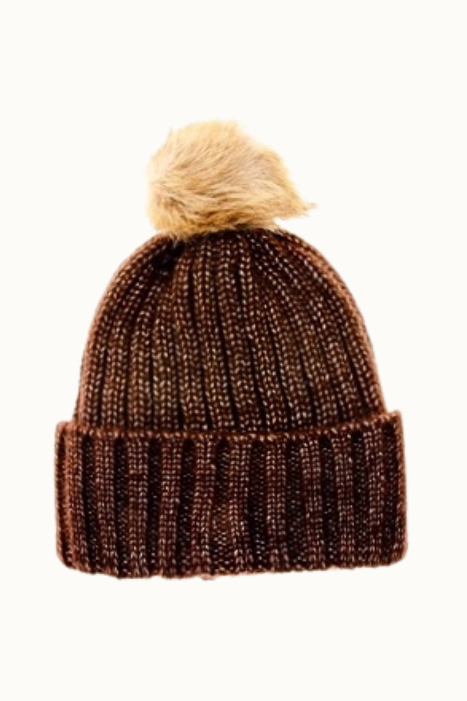 Olive & Pique - Wholesale Beanie - Women's - Ribbed Knit Metallic Lurex Sparkle Beanie with Pom Pom4