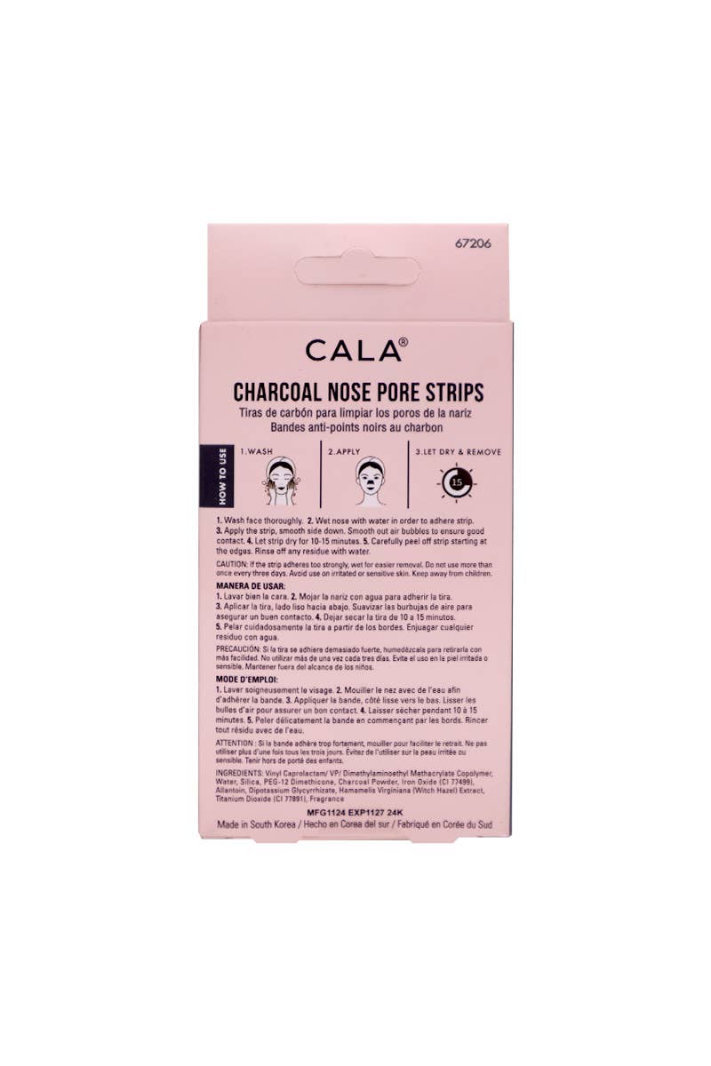 PINEAPPLE Beauty – Engroshandel Porerensestrip – CALA 67206 6-pak Nose Pore Strips med kul og troldnød - 6 sæt2