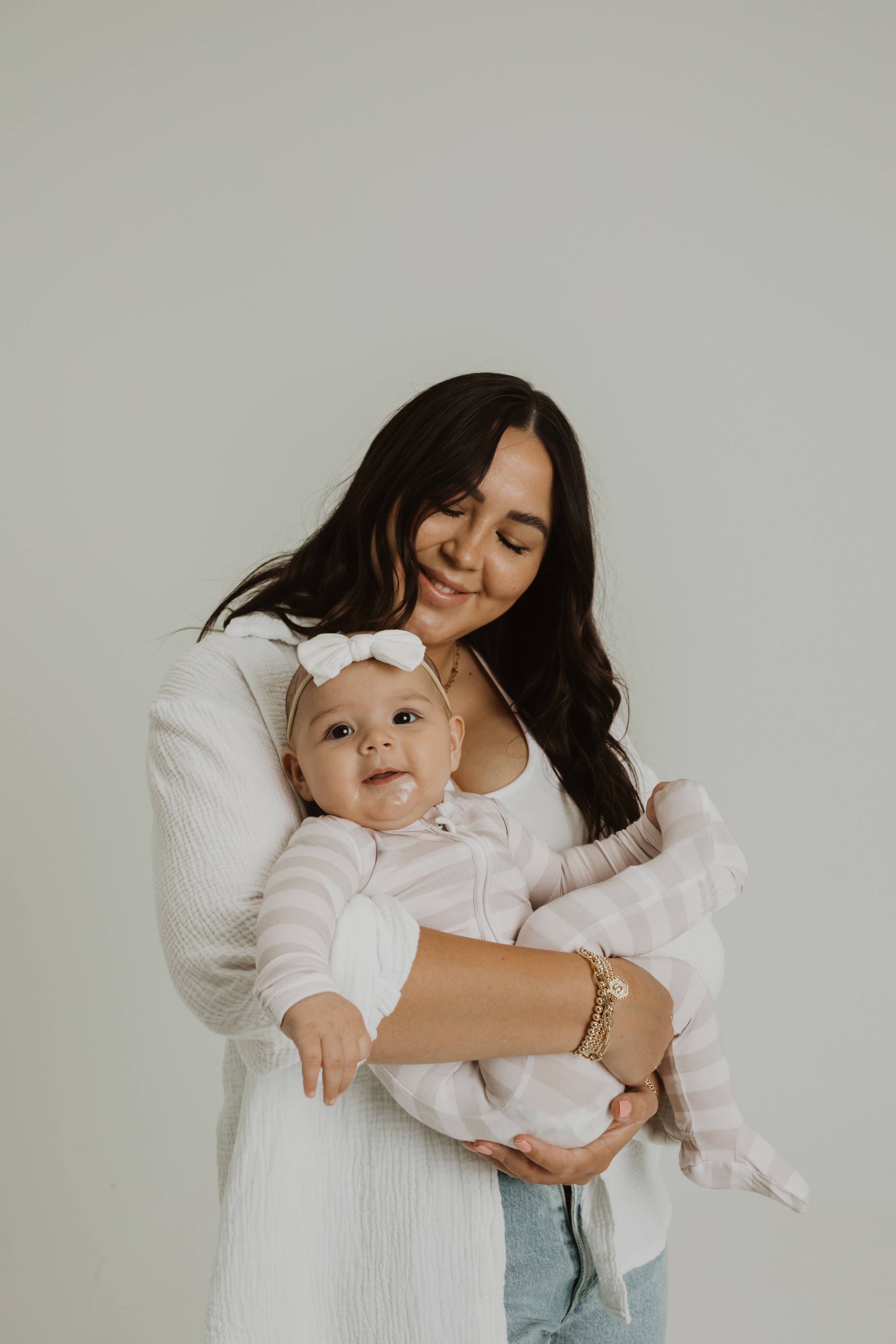 Charlie Lou Baby - Wholesale Jumpsuit - Baby - Striped | Bamboo Footie2