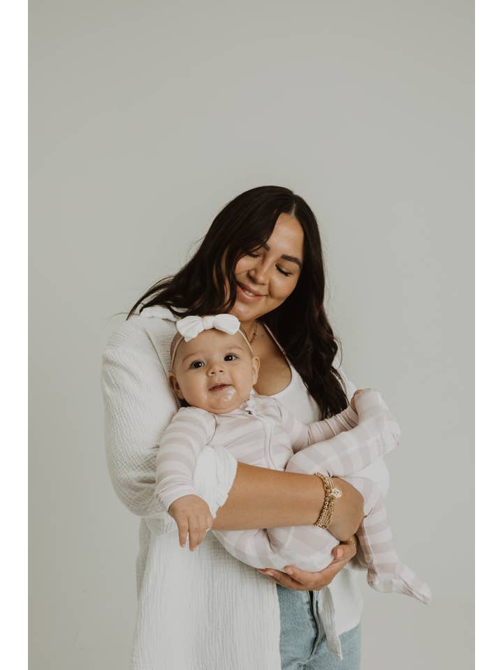 Charlie Lou Baby - Wholesale Jumpsuit - Baby - Striped | Bamboo Footie2
