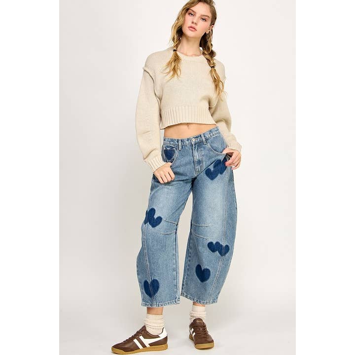 Wholesale heart cut out jeans for your store Wholesale heart cut out jeans for your store