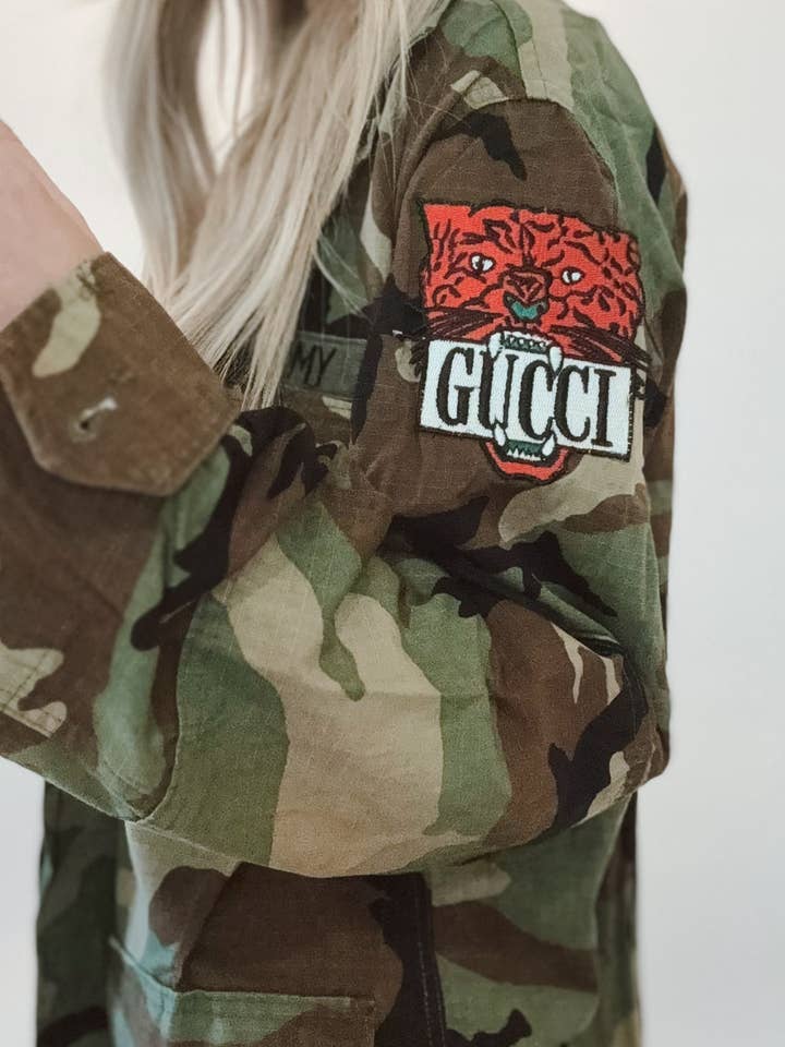 Designer Inspired Vintage Military Camo Jacket for wholesale by PCH the label